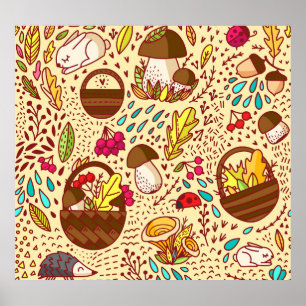 Autumn Harvest: Basket of Nature's Best Poster
