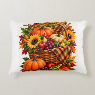 Autumn Harvest Bounty Short-Sleeve Hawaiian Decorative Cushion