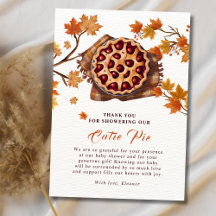Autumn Harvest Cherry Cutie Pie Fall Baby Shower