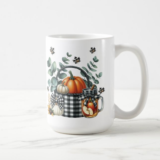 Autumn Harvest Clock Coffee Mug (Right)