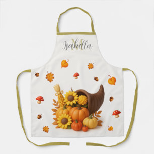 Autumn Harvest - Cornucopia Fall Autumn Apron