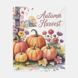 Autumn Harvest, Country Autumn Harvest, Fall Fleece Blanket