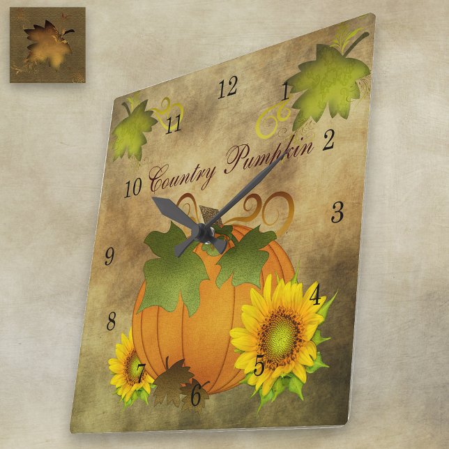 Autumn Harvest Country Pumpkin Clock (Creator Uploaded)