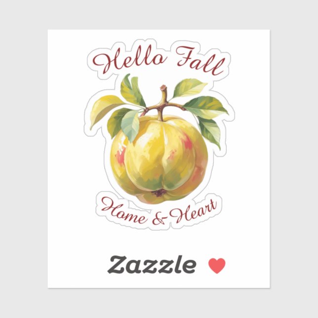 Autumn Harvest Fruit Art with Custom Text Sticker (Sheet)