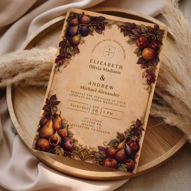 Autumn Harvest Fruit Wedding Invitation (Creator Uploaded)
