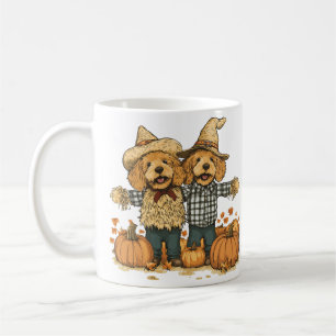 Autumn Harvest Goldendoodle Dogs Coffee Mug