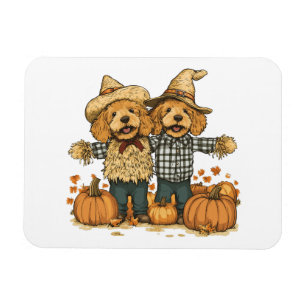 Autumn Harvest Goldendoodle Dogs Magnet