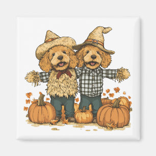 Autumn Harvest Goldendoodle Dogs Magnet