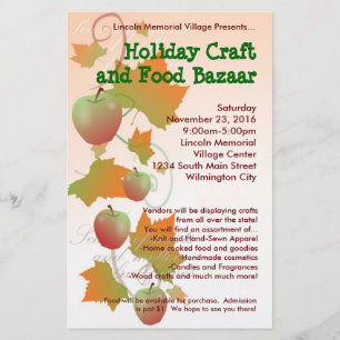 Autumn Harvest Holiday Craft Bazaar Small Flyer