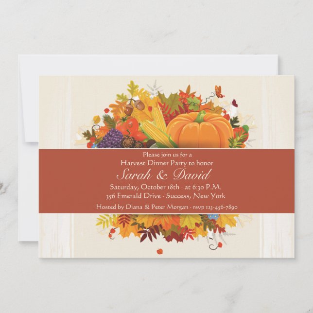 Autumn Harvest Invitation (Front)