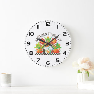 Autumn Harvest Large Clock