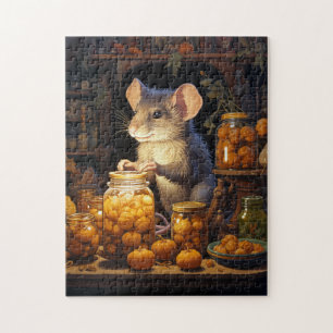 Autumn Harvest Mouse: Fantasy Lovers' Cosy Fall Jigsaw Puzzle