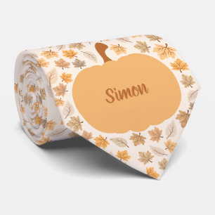 Autumn Harvest Pumpkin Fall Tie
