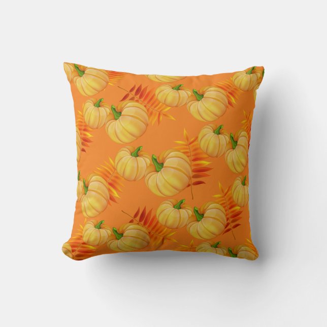 Autumn Harvest Pumpkin Pillow (Front)