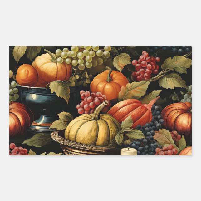 Autumn Harvest Rectangular Sticker (Front)