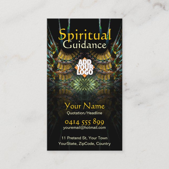 Autumn Harvest Spiritual Guidance Holistic Business Card (Front)