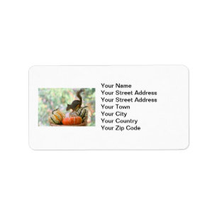 Autumn Harvest Squirrel Label