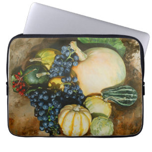 Autumn Harvest Still Life with Pumpkins, Gourds Laptop Sleeve
