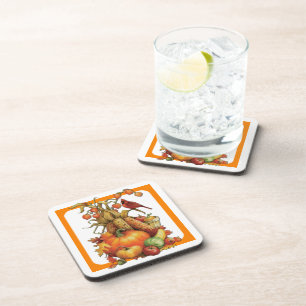 Autumn Harvest Thanksgiving Coasters