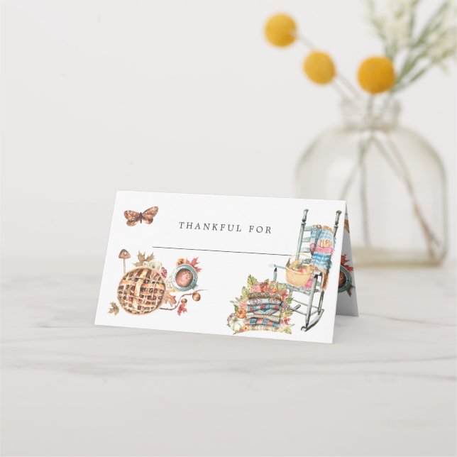 Autumn Harvest | Thanksgiving Table Place Card (Front)