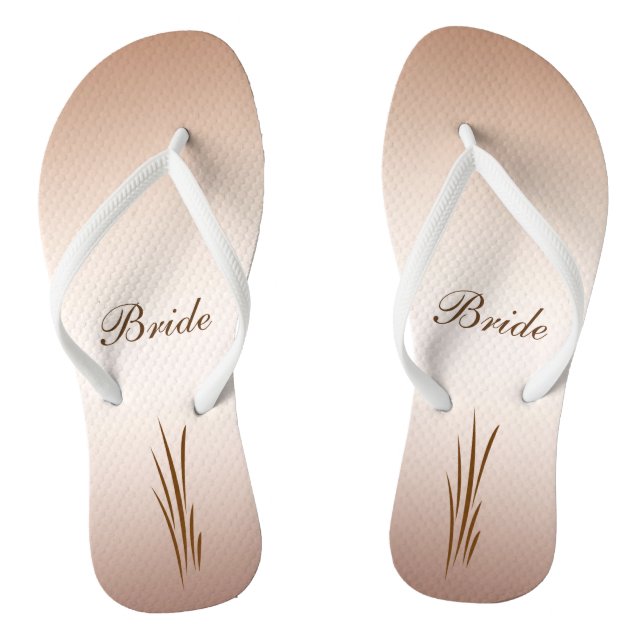 Autumn Harvest Wedding Bride Thongs (Footbed)
