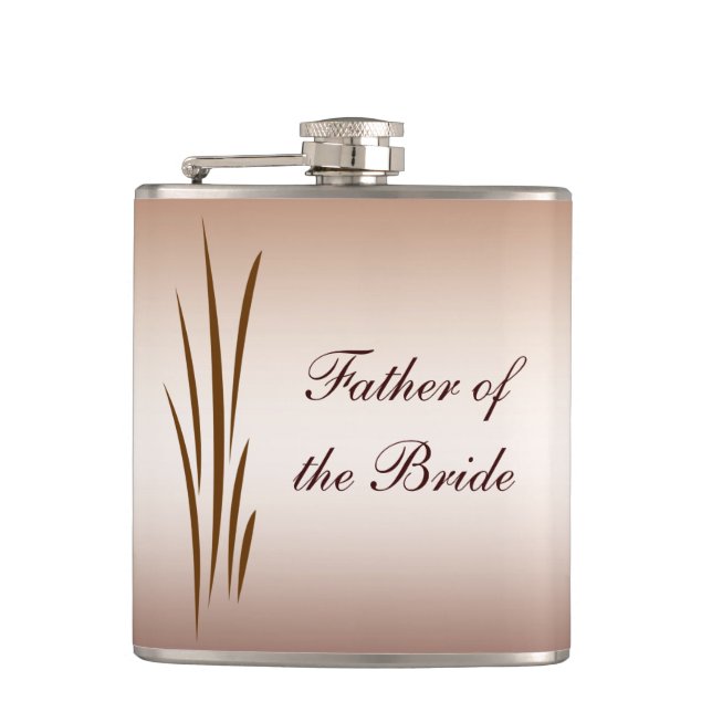Autumn Harvest Wedding Father of the Bride Hip Flask (Front)