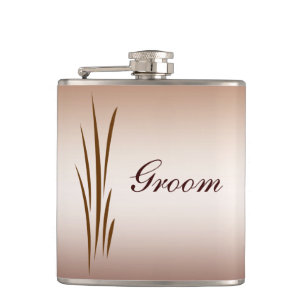 Autumn Harvest Wedding Groom Hip Flask