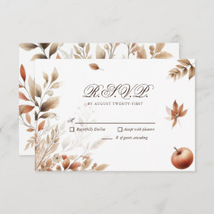Autumn Harvest Wedding RSVP Botanical Reply