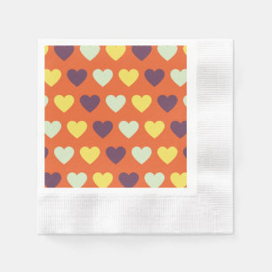 Autumn Hearts Beverage Napkins