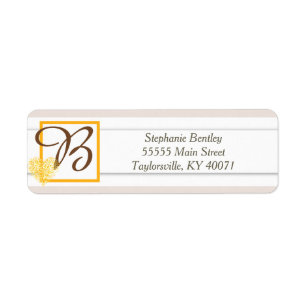 Autumn Hearts Fall Wedding Return Address Label