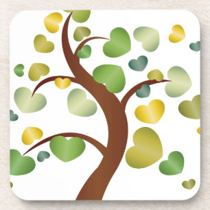 Autumn Hearts Tree Coaster