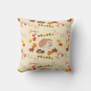 autumn hedgehog cushion