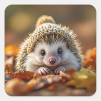 Autumn Hedgehog With Knitted Cap