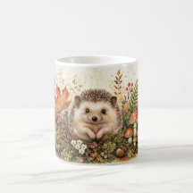 Autumn Hedgehog Woodland Cottagecore Art