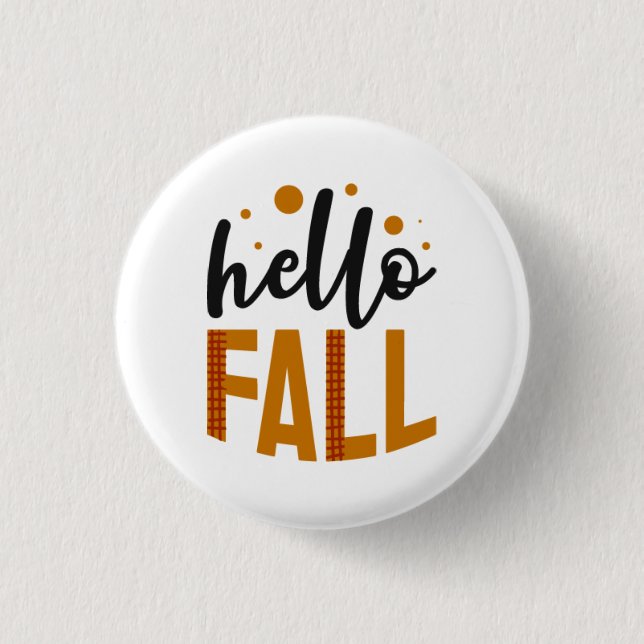 Autumn Hello Fall 3 Cm Round Badge (Front)