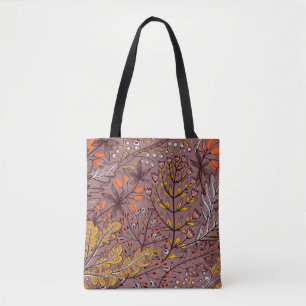 Autumn herbs, vintage floral seamless. tote bag