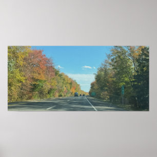 Autumn Highway Photo Poster