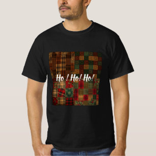 Autumn Holiday Quilt – Festive Plaid, Pinecones & T-Shirt