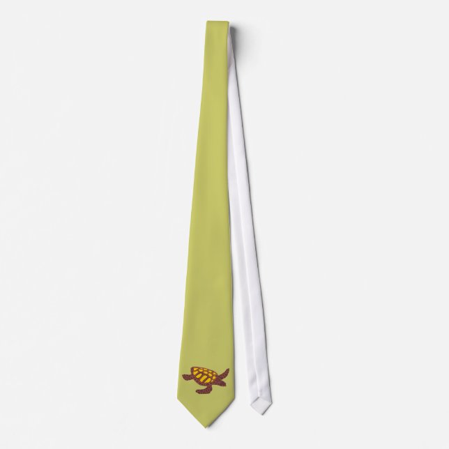 Autumn Honu sea turtle tie (Front)