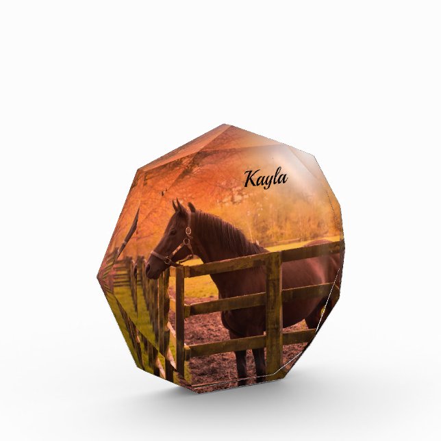 Autumn Horse Photo Block (Left)