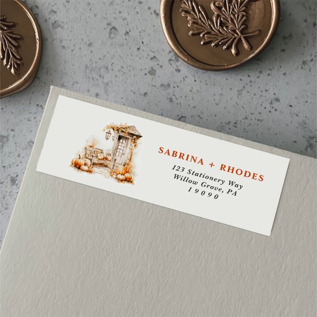 Autumn Housewarming Sage Mint Return Address Label (Creator Uploaded)