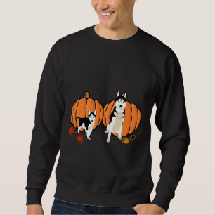Autumn Husky Pumpkin Fall Fall Siberian Husky Sweatshirt
