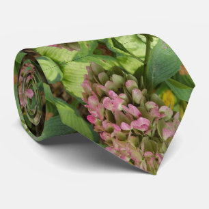 Autumn Hydrangea Bloom with Golden Hosta Leaves Tie