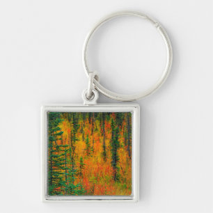 Autumn in a meadow key ring