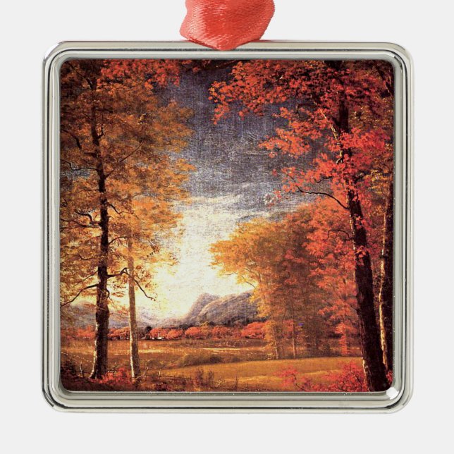 Autumn in America, Oneida County, New York, Metal Ornament (Front)