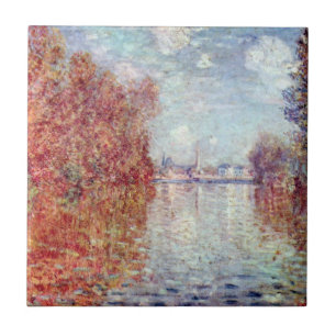 Autumn in Argenteuil by Claude Monet Ceramic Tile