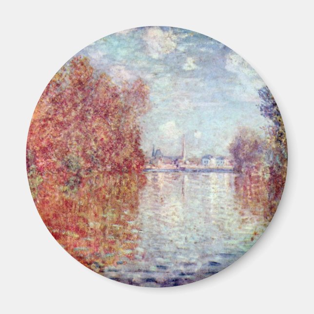 Autumn in Argenteuil by Claude Monet Magnet (Front)