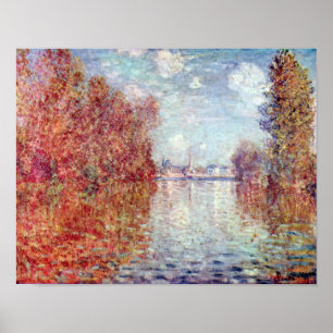 Autumn in Argenteuil by Claude Monet Poster