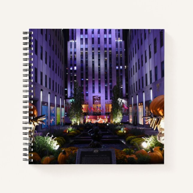 Autumn in Channel Gardens Rockefeller Centre NYC Notebook (Front)