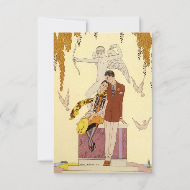 Autumn in France Art Deco Invitations (Front)